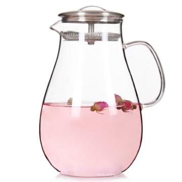 Heat Resistant Glass Kettle for Water and Drink and Coffee Glass Water Pot